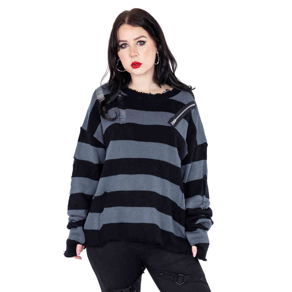 Heartless - Your Worst Nightmare Gebreide trui - Zwart/Grijs